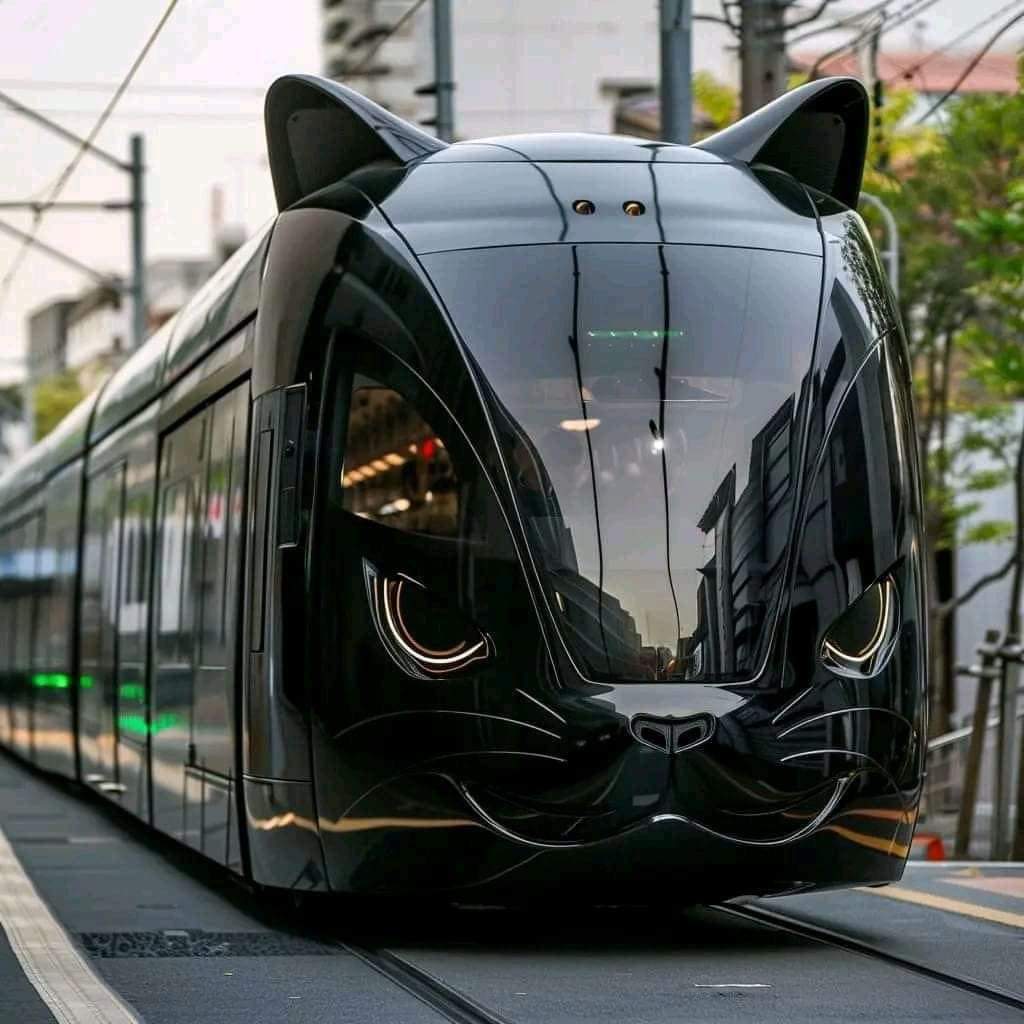 Cat-Faced Tram Design