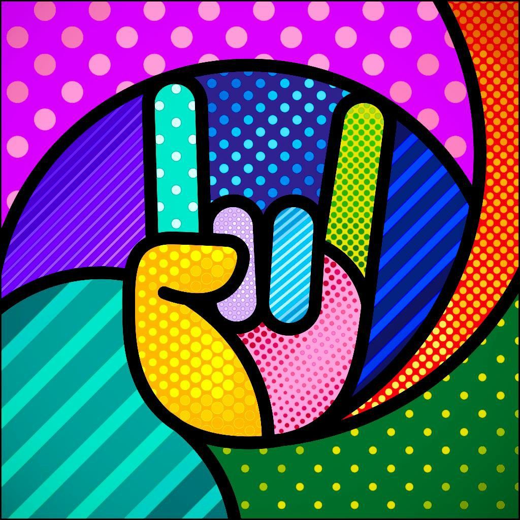 Rock Hand Pop Art
