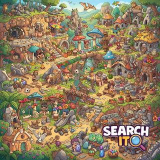 Prehistoric Village Scene