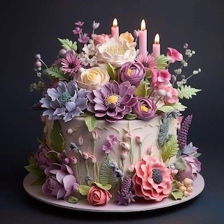 Floral Cake Candles