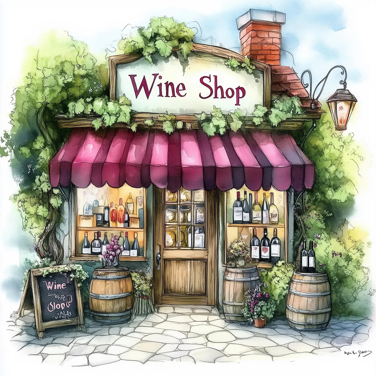 Wine Shop Storefront