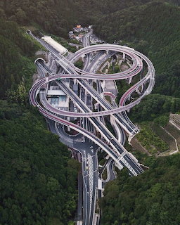 Takaosan Highway Interchange Aerial
