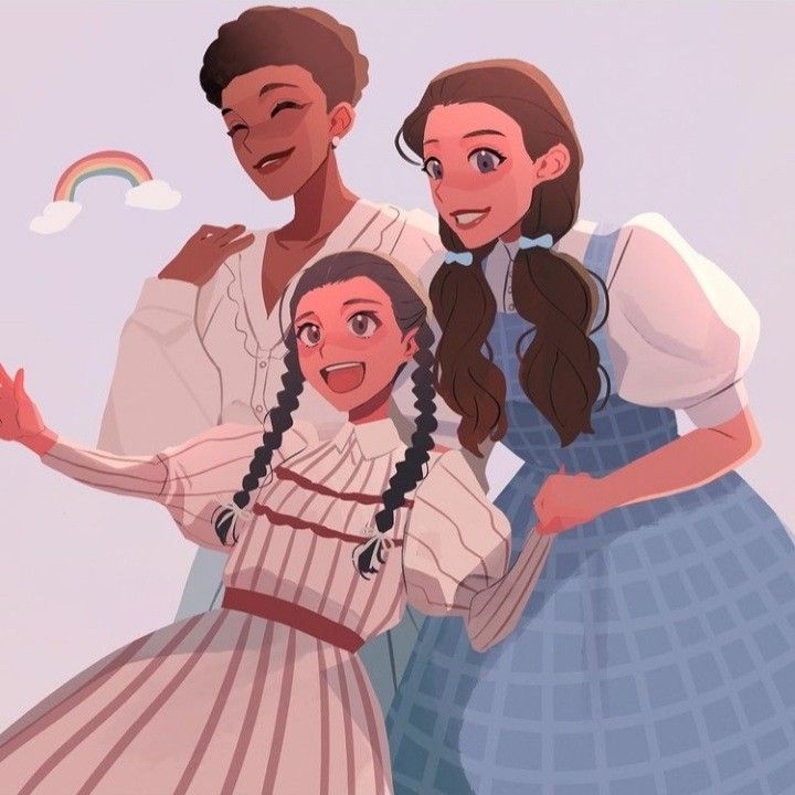 Three Illustrated Girls