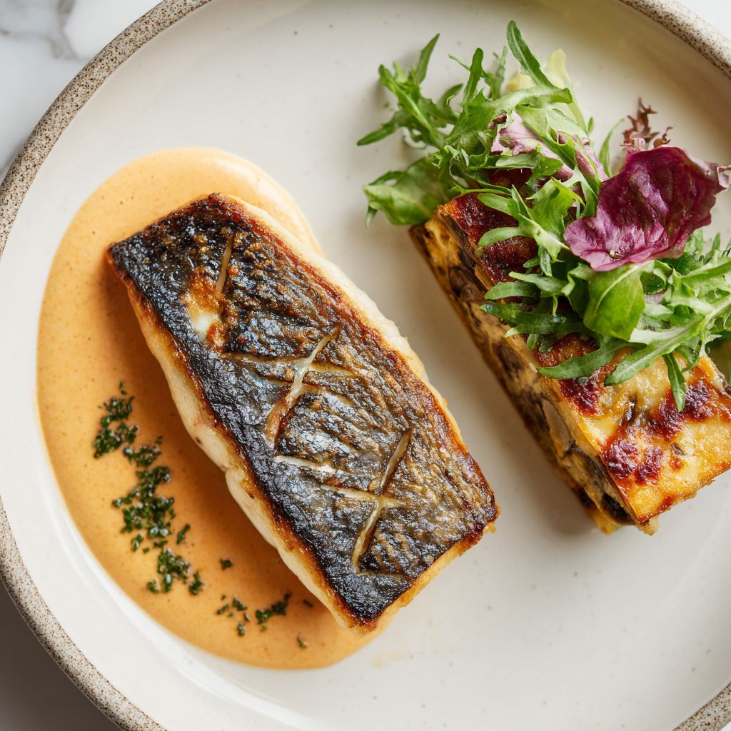 Seared Fish and Salad