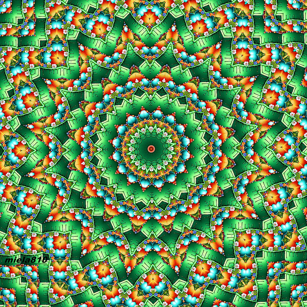 Green Mandala Pattern