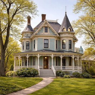 Victorian Mansion with Turret