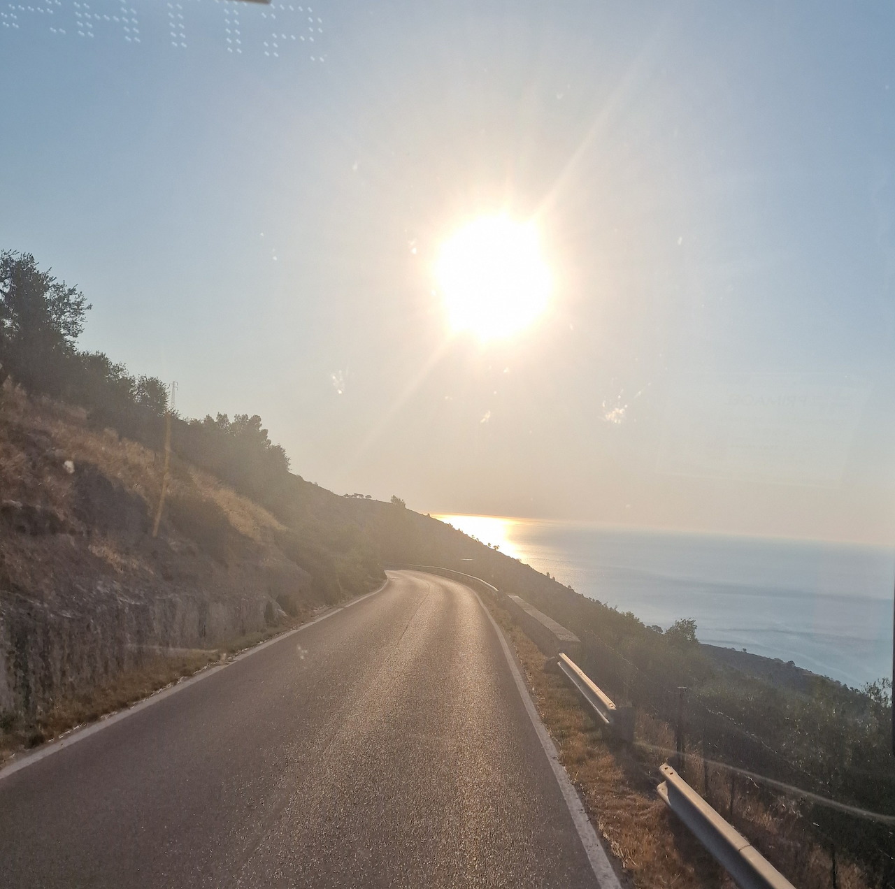 Coastal Road Sunlight