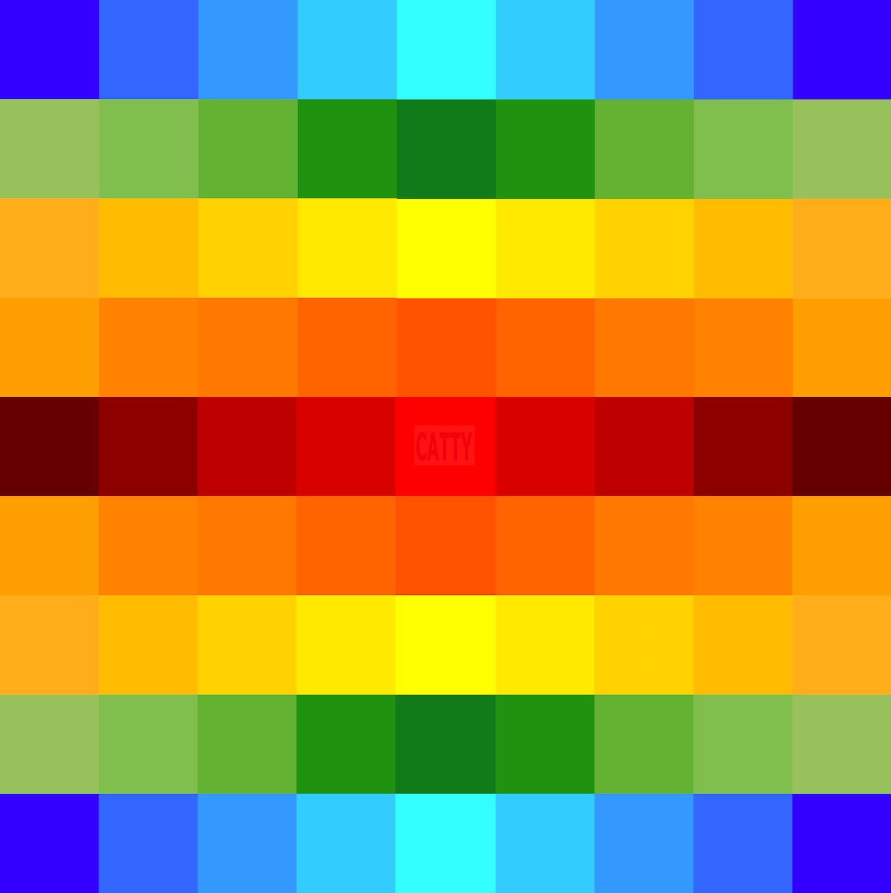 Abstract grid pattern with rainbow colored rectangular blocks in horizontal bands