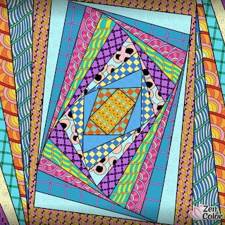 Colorful Geometric Quilt Pattern