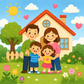 Happy Family Illustration