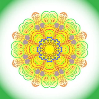 Yellow Green Mandala