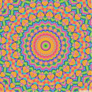 Colorful Heart Mandala