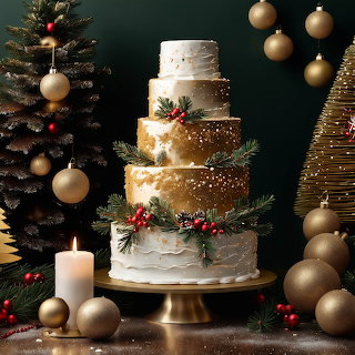 Christmas Wedding Cake