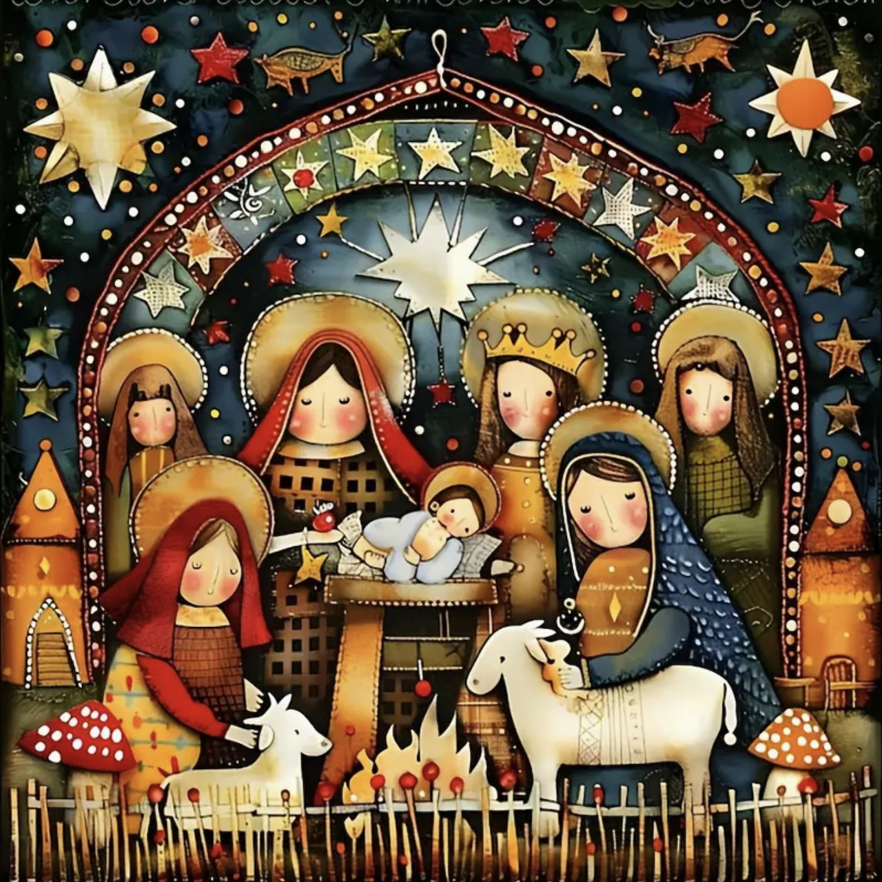 Nativity Folk Art