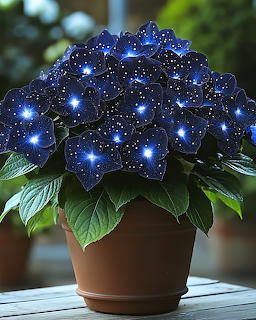 Blue Starry Begonia Flowers