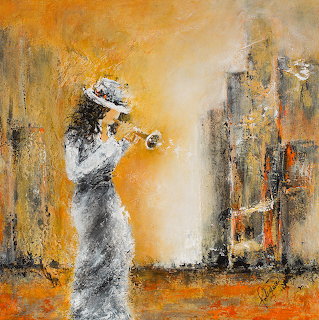 Jazz Player in the City