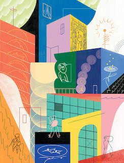 Colorful Abstract Cityscape Illustration