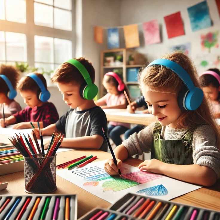 Children Drawing Classroom