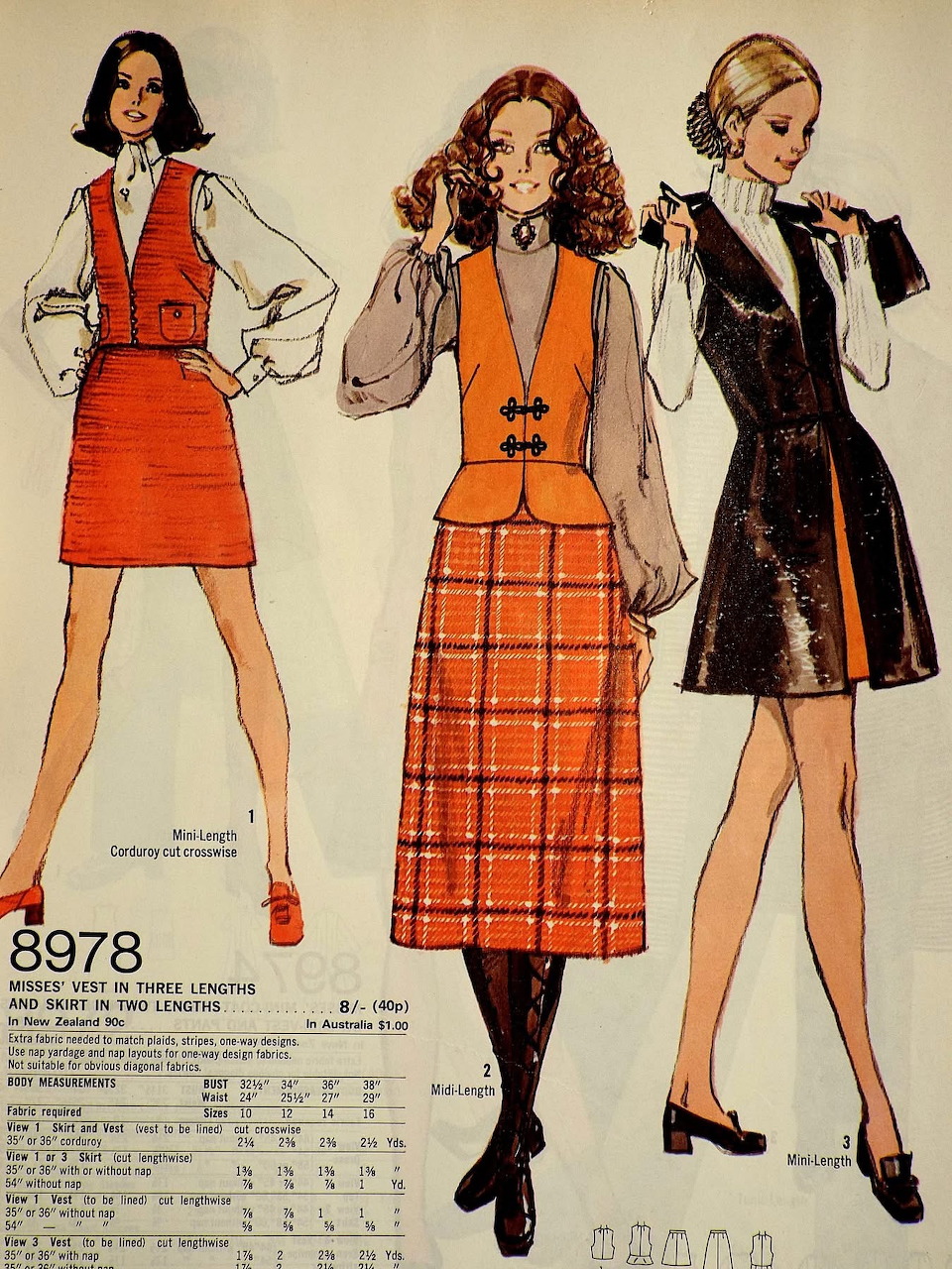 Vintage Vests and Skirts
