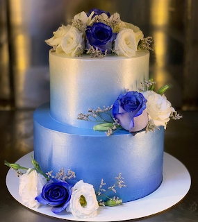 Blue Ombre Cake