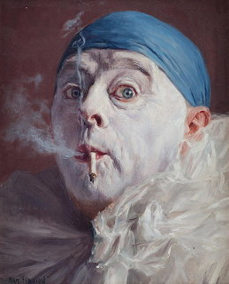 Armand Henrion Self-Portrait Blue Headscarf