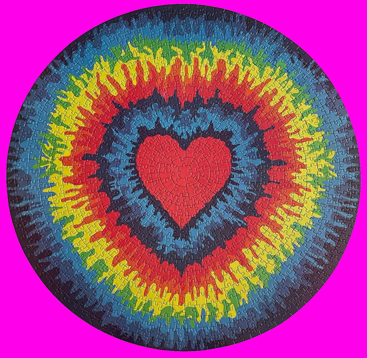 Rainbow Tie-Dye Heart