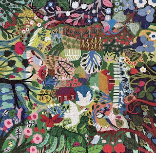 Dense Floral Patchwork Collage