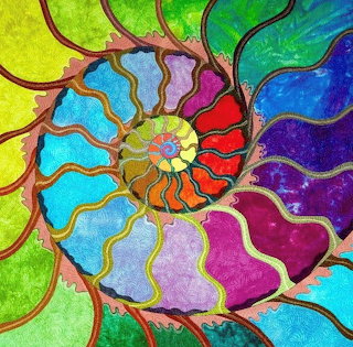 Colorful Nautilus Spiral