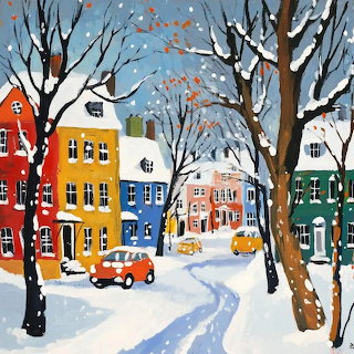 Colorful Winter Street