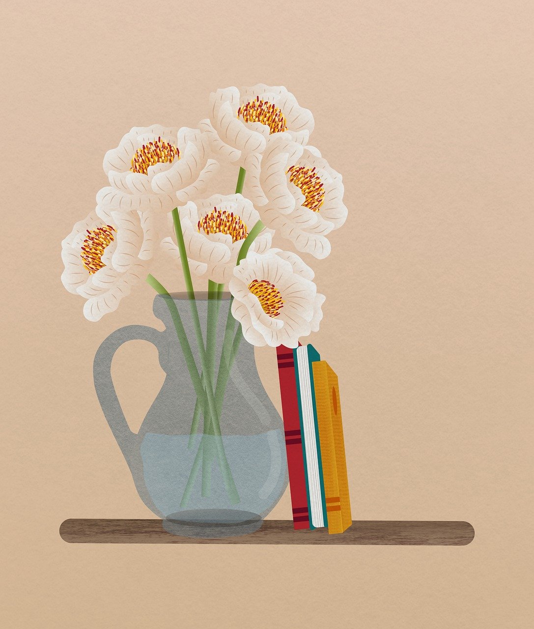 White Flowers in Vase