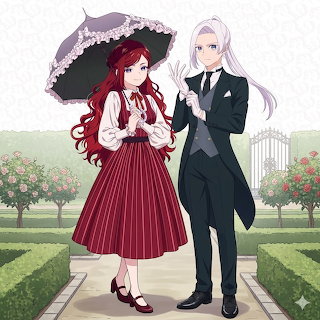 Elegant Garden Couple
