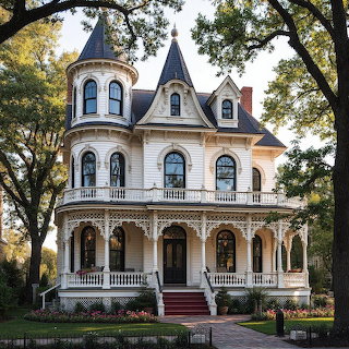 Victorian Mansion with Turrets