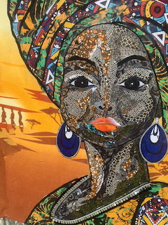 African Woman Mosaic Portrait
