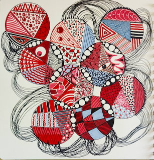 Abstract Zentangle Pattern Art