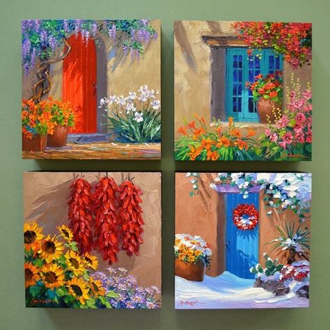 Southwest Adobe Doorways Paintings