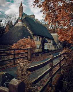 Thatched Cottage in Autumn