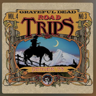 Grateful Dead Road Trips Denver '73 album cover with cowboy on horse silhouette in ornate frame