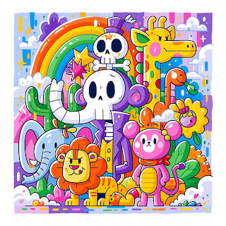 Colorful Cartoon Animals
