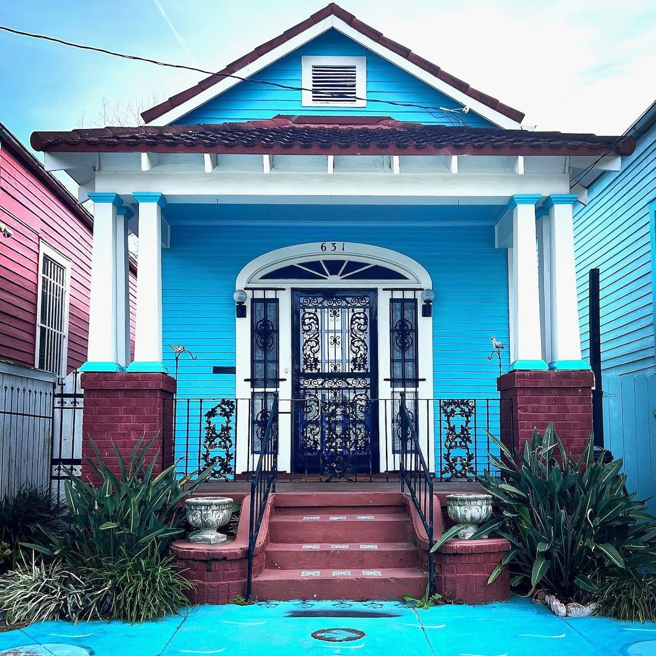 Blue Sidewalk House 2