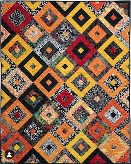 Colorful Patchwork Quilt Diamonds