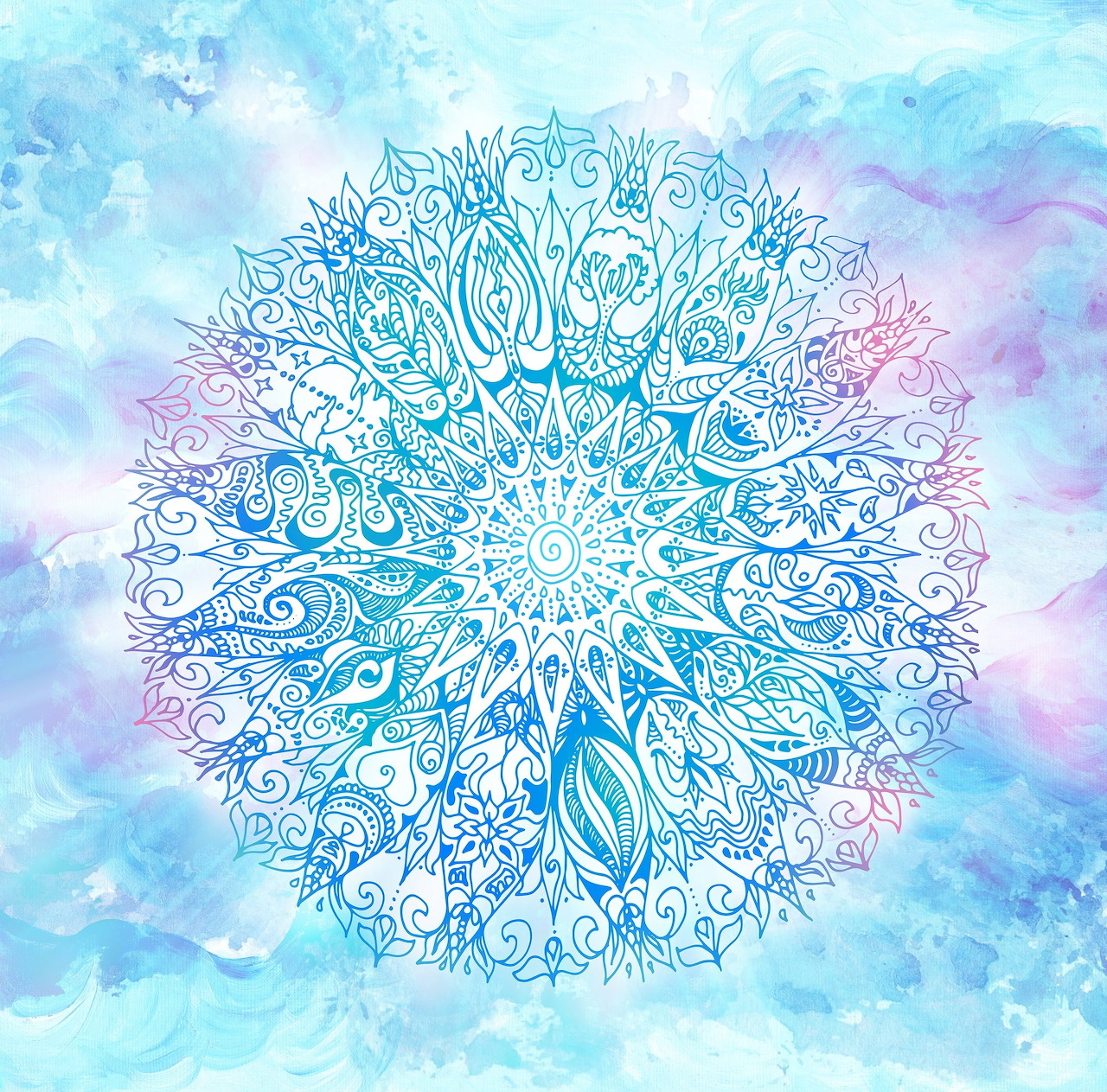 Watercolor Mandala Art