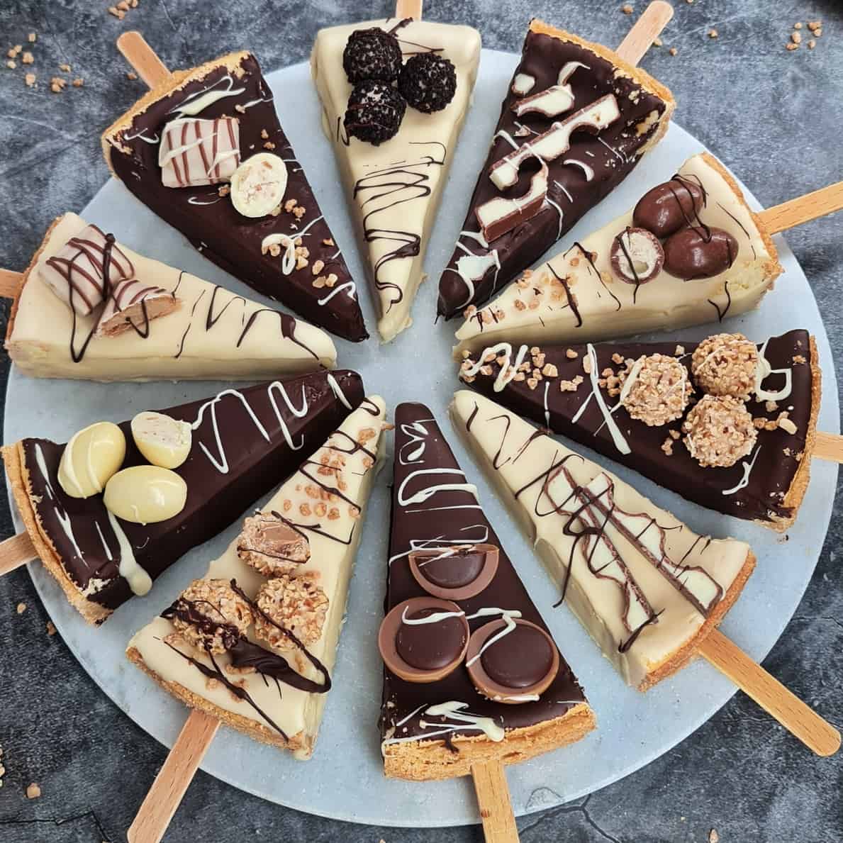 Chocolate Cheesecake Slices