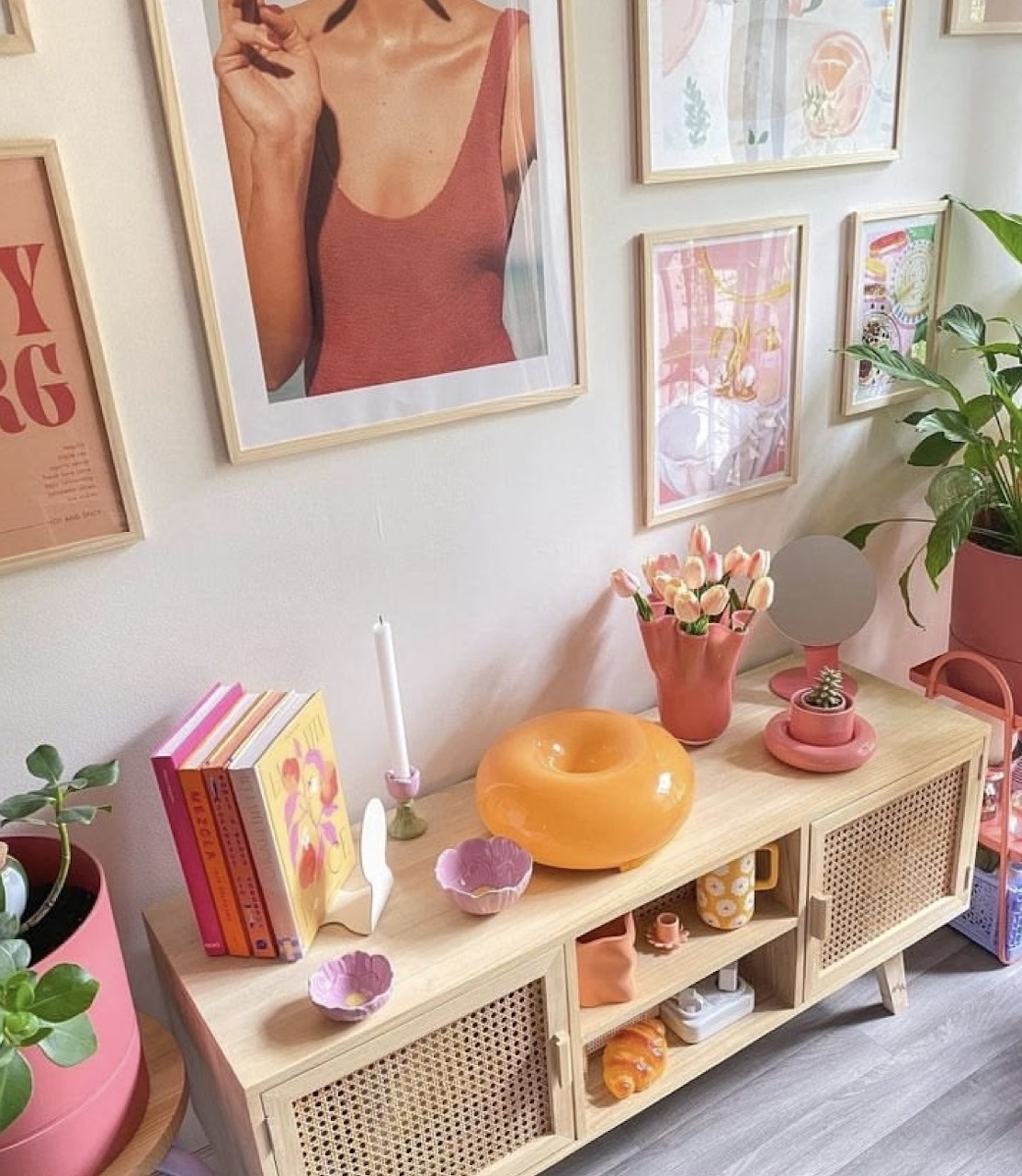 Pastel Boho Shelf Decor