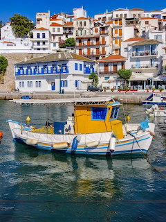 Greek Harbor Fishing Boats