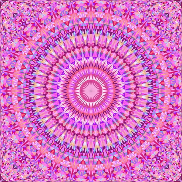 Detailed pink and purple mandala with concentric circular patterns and symmetrical geometric design