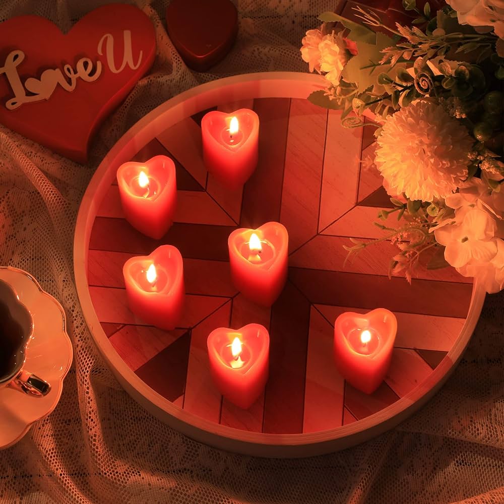 Heart Candles Valentine Display