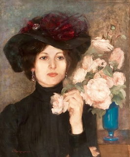 Vlaho Bukovac Woman with Roses