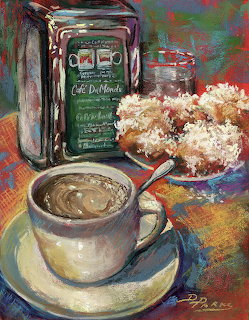 Coffee and Beignets Painting