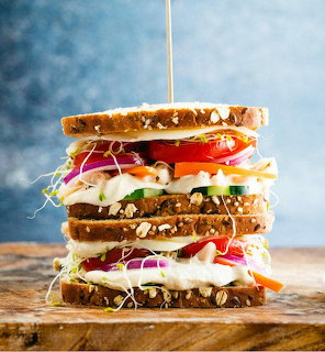 Layered Veggie Sandwich