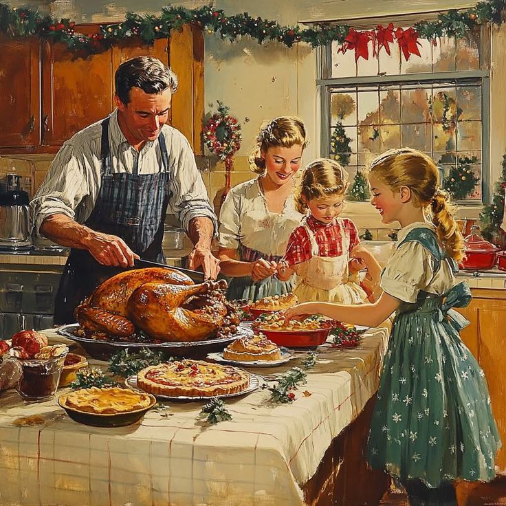 Vintage Thanksgiving Dinner